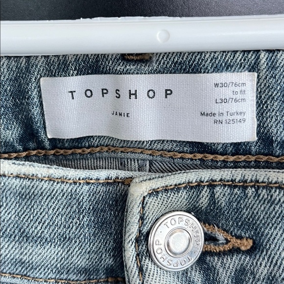 Topshop Jamie Skinny Jeans – W30 L30 with Distressed Knees - Picture 3 of 4